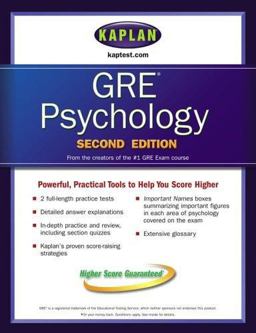 Kaplan GRE Psychology Kaplan GRE Psychology