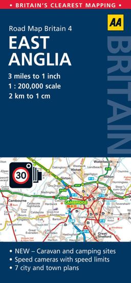 Road Map Britain 04 East Anglia 1 : 200 000