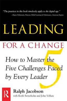 Leading for a Change  9780750672795 Front Cover