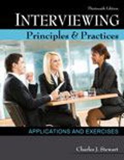 Interviewing Principles and Practices Applications and Exercises 13th 9780757584374 Front Cover