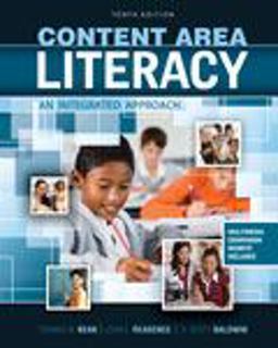 Content Area Literacy An Integrated Approach 10th 9780757588914 Front Cover