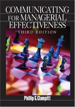Communicating for Managerial Effectiveness 3rd 9780761930990 Front Cover