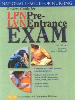 Review Guide for LPN/LVN Pre Entrance Exam 2nd 9780763724870 Front Cover