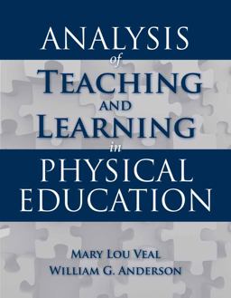 Analysis of Teaching and Learning in Physical Education  9780763746353 Front Cover
