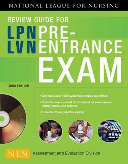 Review Guide for LPN/LVN Pre-Entrance Exam 3rd 9780763762704 Front Cover