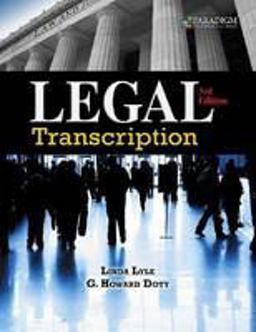 Legal Transcription Text 3rd 9780763842048 Front Cover
