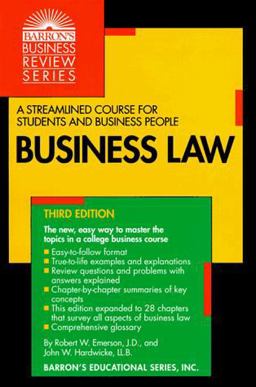 Business Law 3rd 9780764101014 Front Cover