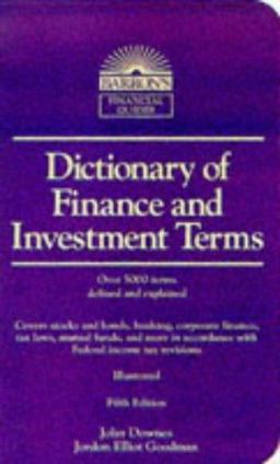 Dictionary of Finance and Investment Terms 5th 9780764107900 Front Cover