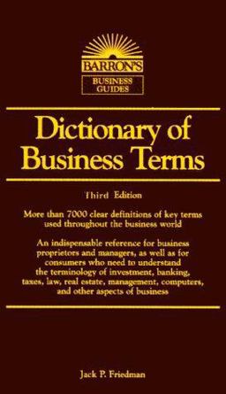 Dictionary of Business Terms 3rd 9780764112003 Front Cover