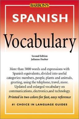 Spanish Vocabulary 2nd 9780764119859 Front Cover