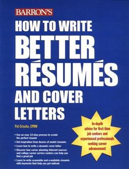 How to Write Better Resumes and Cover Letters  9780764124945 Front Cover