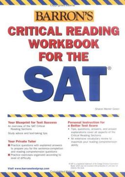 Barron's Critical Reading Workbook for the SAT 12th 9780764133817 Front Cover