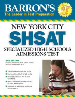 Barron's New York City SHSAT Specialized High School Admissions Test 2nd 9780764136481 Front Cover
