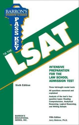 Barron's Pass Key to the LSAT 6th 9780764137082 Front Cover