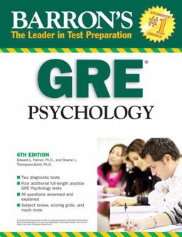Barron's GRE Psychology 6th 9780764140143 Front Cover