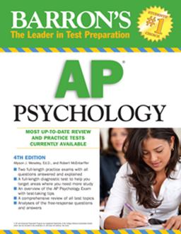 Barron's AP Psychology 4th 9780764140532 Front Cover