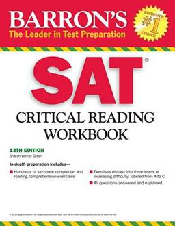 Barron's SAT Critical Reading Workbook 13th 9780764141959 Front Cover