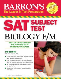SAT Subject Test Biology E/M 2nd 9780764142031 Front Cover