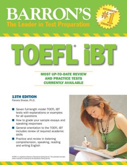 Barron's TOEFL iBT 13th 9780764143687 Front Cover