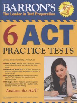Barron's 6 ACT Practice Tests  9780764147227 Front Cover
