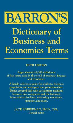 Dictionary of Business and Economic Terms 5th 9780764147579 Front Cover