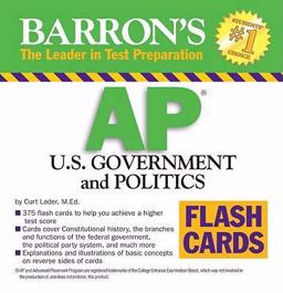 Barron's AP U. S. Government and Politics Flash Cards  9780764161216 Front Cover