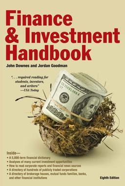 Finance and Investment Handbook 8th 9780764162695 Front Cover