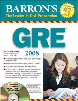 Barron's GRE Graduate Record Examination 17th 9780764179495 Front Cover