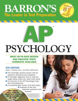 Barron's AP Psychology with CD-ROM 4th 9780764195259 Front Cover