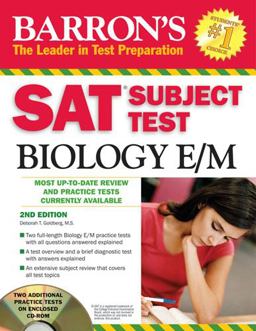 SAT Subject Test Biology E/M with CD-ROM 2nd 9780764195952 Front Cover