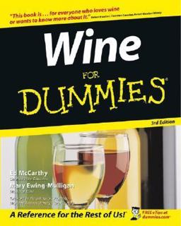 Wine for Dummies 3rd 9780764525445 Front Cover