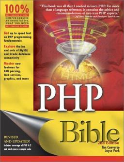 PHP Bible 2nd 9780764549557 Front Cover