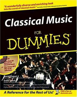 Classical Music for Dummiesï¿½  9780764550096 Front Cover