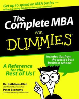 Complete MBA for Dummies  9780764552045 Front Cover
