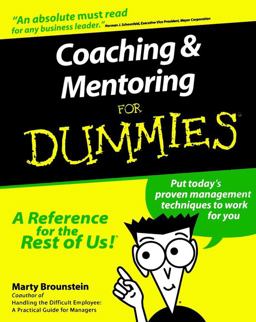 Coaching and Mentoring for Dummies  9780764552236 Front Cover