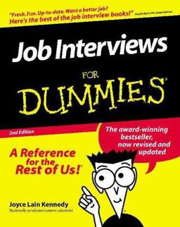 Job Interviews for Dummiesï¿½ 2nd 9780764552250 Front Cover