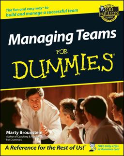 Managing Teams for Dummies  9780764554087 Front Cover