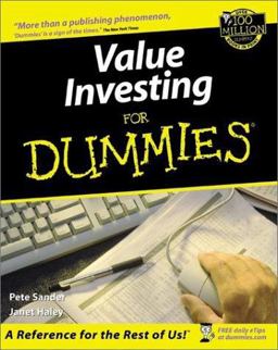Value Investing for Dummies  9780764554100 Front Cover