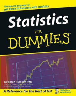 Statistics for Dummiesï¿½  9780764554230 Front Cover