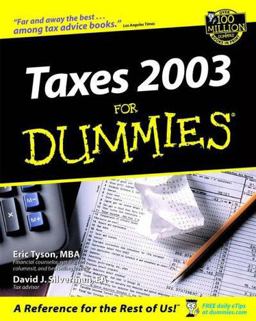 Taxes for Dummies 2003 Edition 2003rd 9780764554759 Front Cover