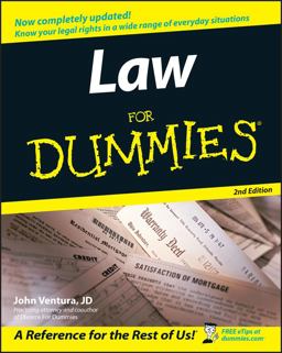 Law for Dummies 2nd 9780764558306 Front Cover