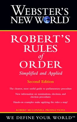 Robert's Rules of Order Simplified and Applied 2nd 9780764563997 Front Cover