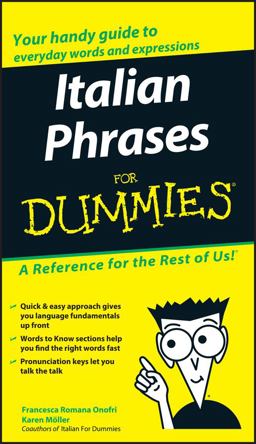 Italian Phrases for Dummies  9780764572036 Front Cover