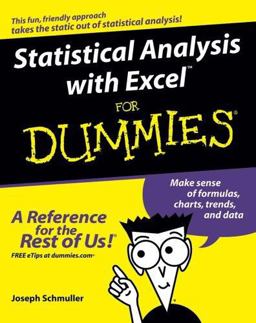 Statistical Analysis with Excel for Dummiesï¿½  9780764575945 Front Cover