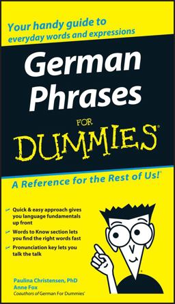 German Phrases for Dummies  9780764595530 Front Cover
