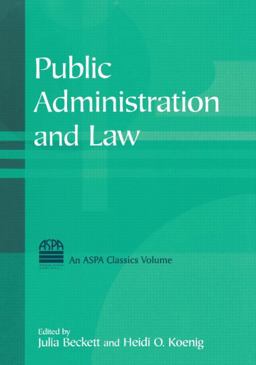 Public Administration and Law  9780765615435 Front Cover