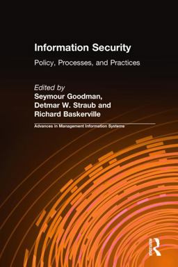 Information Security Policy, Processes and Practices  9780765617187 Front Cover