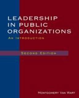 Leadership in Public Organizations An Introduction 2nd 9780765625502 Front Cover
