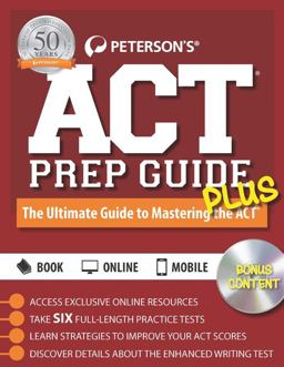Peterson's ACTÂ® Prep Guide PLUS 2016 1st 2016 9780768940916 Front Cover