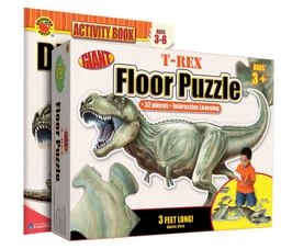 Brighter Child Dinosaurs Book and Puzzle Combination Pack